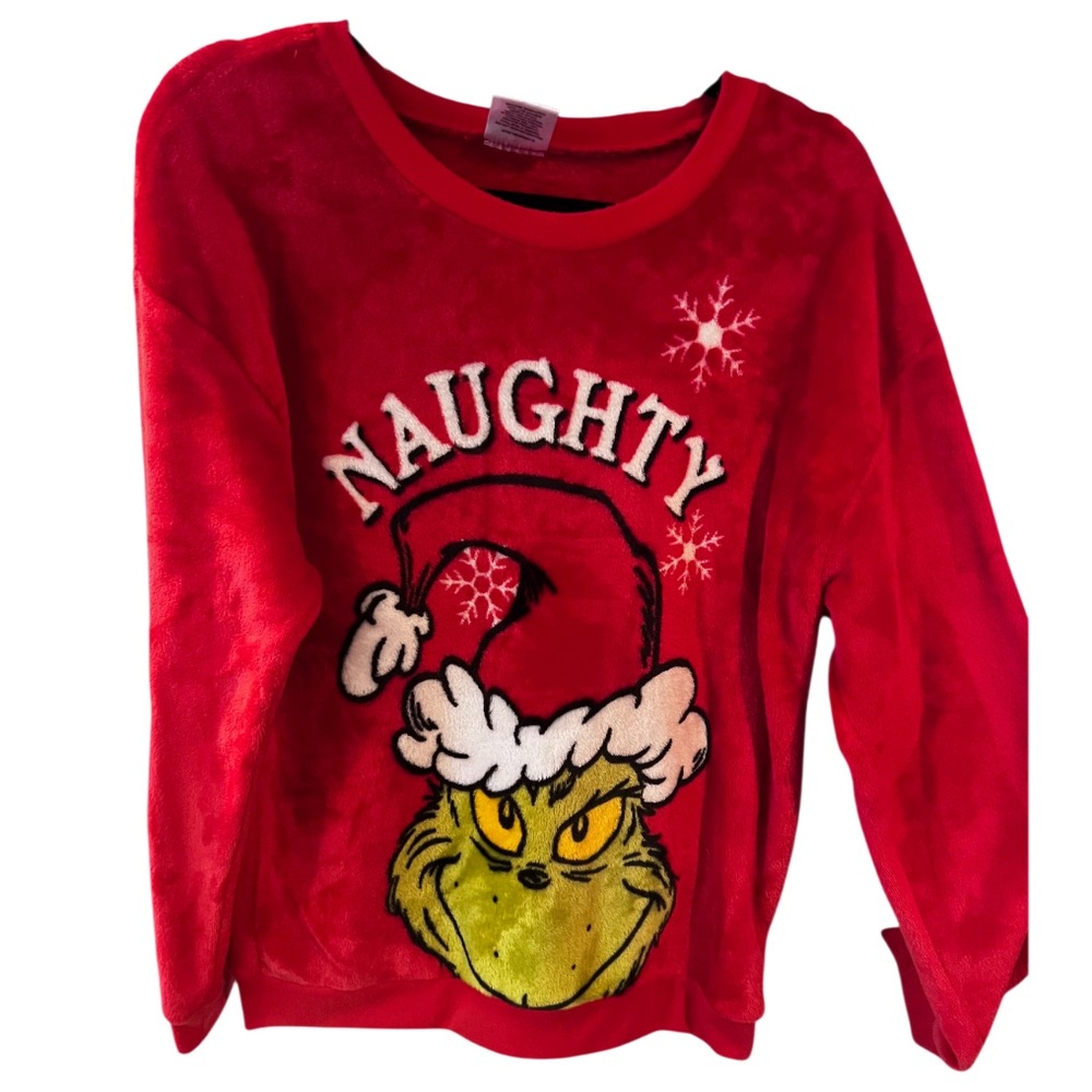 Red Grinch Naughty Christmas Sweater